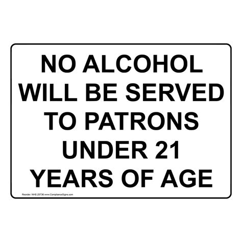 No Drinking Under 21 Signs