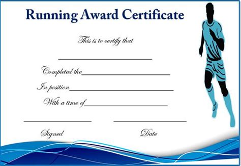 Running Certificate Templates 20 Free Editable Word Pertaining To