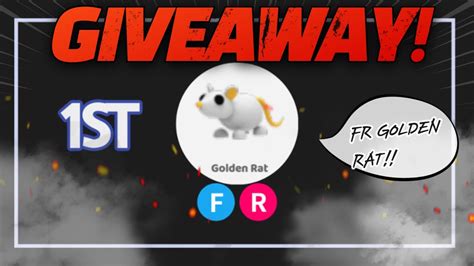 Fr Golden Rat Giveaway Adopt Me Roblox Youtube