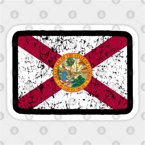 Florida Flag Florida Flag Sticker Teepublic