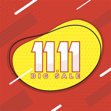 Premium Vector 11 11 Big Sale Red Poster