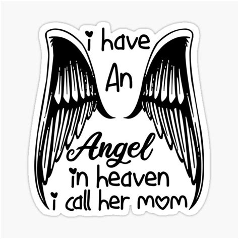 I Have An Angel In Heaven I Call Her Mom Sticker For Sale By Tema01