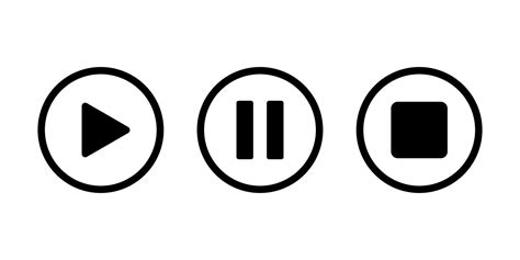 Play Pause Button Vector Art Icons And Graphics For Free Download