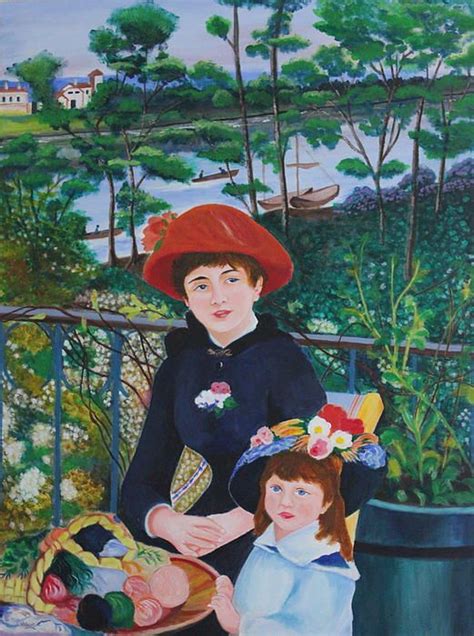 Version Of Renoirs Two Sisters On The Terrace Acrylic On Canvas