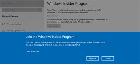 Upgrade To Windows 11 Register With Insider Program Registration