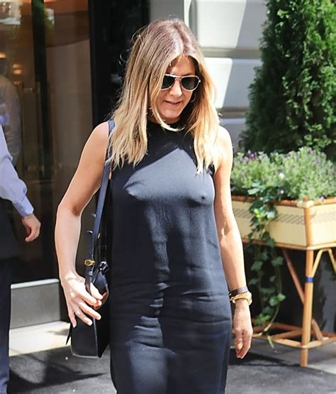 Jennifer Aniston Black Dress No Bra — Thats Quite A Combination