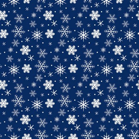 Winter Snowflake Seamless Pattern Vector 03 Free Download