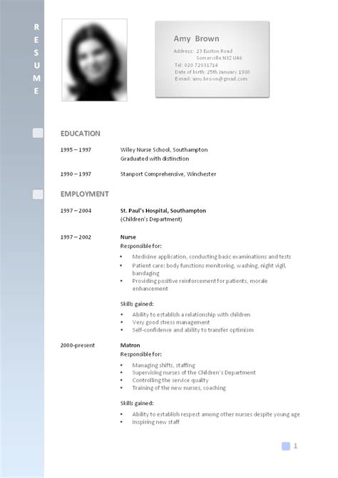 This is a rather classic and simple cv with a modern touch. Resimli Cv Örnekleri | Resimli Cv Örnekleri