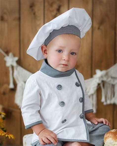 Toddler Chef Costume Chef Hat Baby Chef Apron And Chef Hat Set