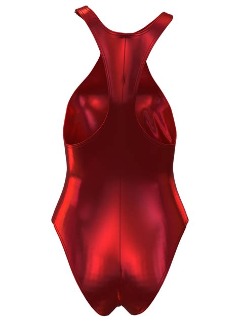 Fantastic Red Metal Swimsuit Dressx More Dash Inc Dba Dressx