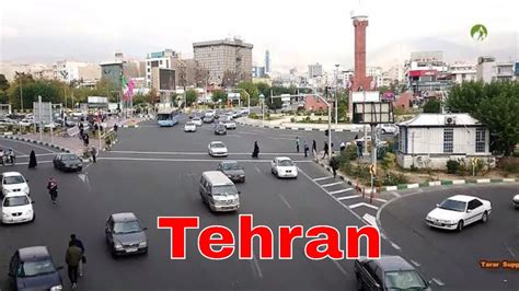 Traveling Iran Tehran City Middle East Azadi Square Road View 2019
