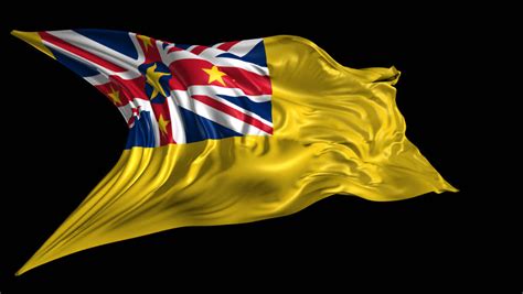 Flag Of Niue Beautiful 3d Stock Footage Video 100 Royalty Free