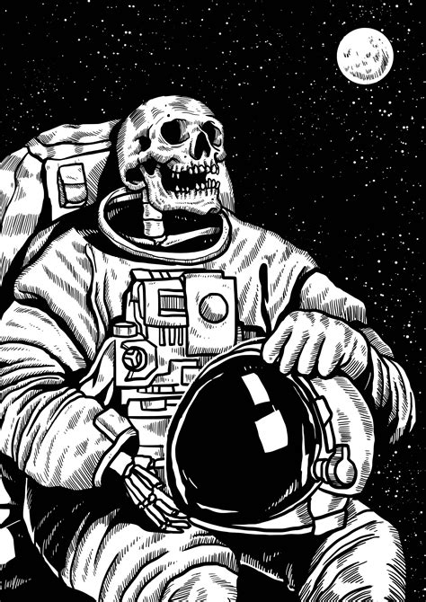 Skull Dark Astronaut