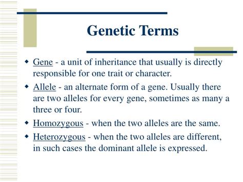 Ppt Genetic Terms Powerpoint Presentation Free Download Id6541950
