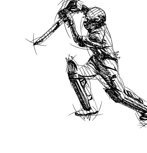 Set Of 4 Cricket Rough Sketch Prints Cricket Poster Cricket Etsy