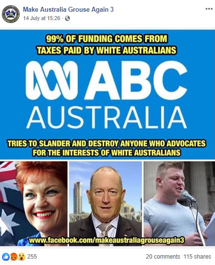 no only 93 per cent of funding for australia s abc comes from the government and not all taxes