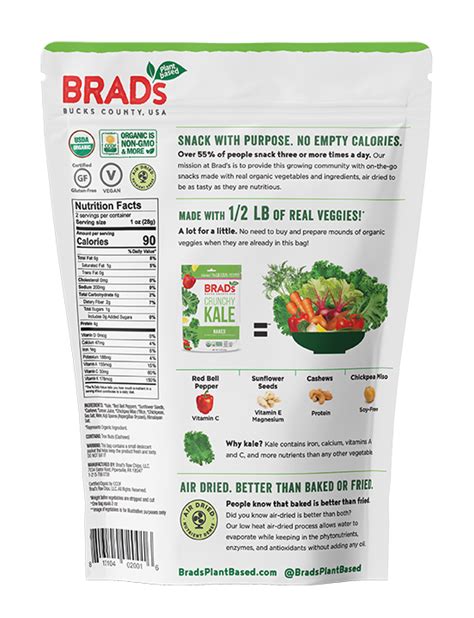 Crunchy Kale Naked Brads Plant Based