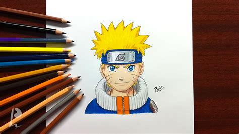 Drawing Naruto Uzumaki With Colour Pencils Naruto Budget Art