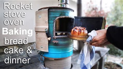 Rocket Stove Oven Cooking Baking Bread Cake And Dinner Youtube