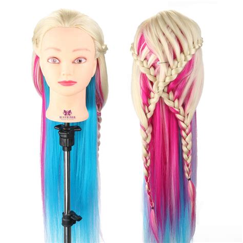 Hairstyle Doll 26 28 Long Hair Mannequin Head 4 Colors Braiding