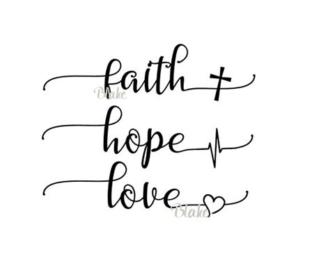 Faith Hope Love Svg Cut File For Silhou Design Bundles
