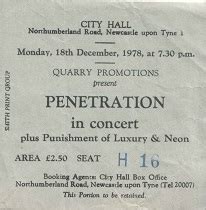 Penetration Newcastle City Hall December 1978 And October 1979