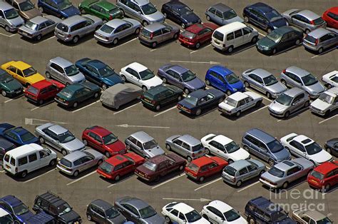 Crowded Carpark Full Of Cars Photograph By Sami Sarkis