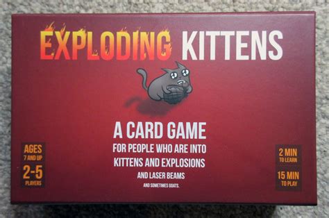 Age, really, is less relevant than temperament. Random Nerdery: Cardboard - Exploding Kittens card game
