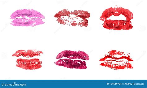 lipstick kiss print female red lips lips makeup kiss mouth stock vector illustration of