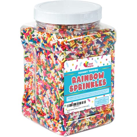 Buy Sprinkles Rainbow Topping In Resealable Container 22 Lb Bulk
