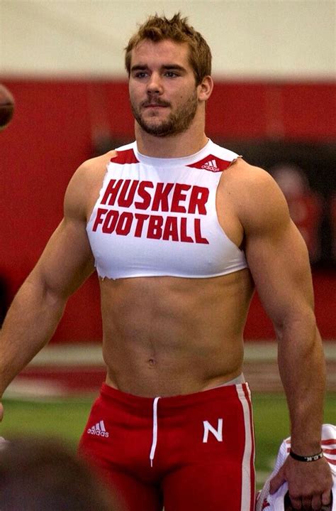 Nebraska Cornhuskers Muscles Mens Crop Top Husker Football Football
