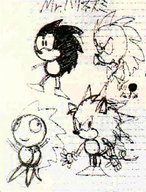 Concept Art For The Original Sonic The Hedgehog 1991 Game By Its Creator Naoto Ohshima And