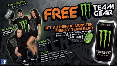 Monster hydro® chance to win a trip to the bahamas and play golf sweepstakes. Free: FREE GEAR 60 Monster Energy Tabs GET IT NOW ...