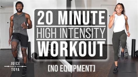 20 Minute Full Body Hiit Workout Bodyweightno Equipment Youtube