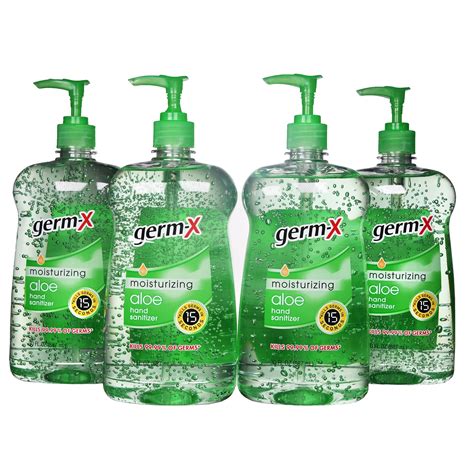 Pack Of 4 Germ X Moisturizing Hand Sanitizer Aloe 30 Oz Walmart