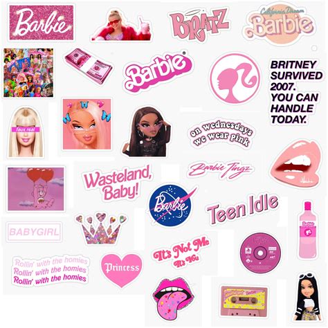 Sticker Barbie Pictures To Print Afro Barbie Party Sticker Barbie