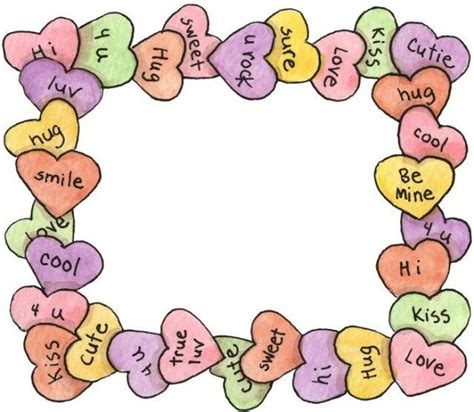 A Frame Made Up Of Hearts With Words Written In Different Languages On