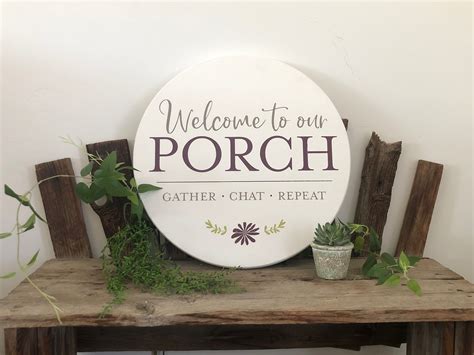 Welcome To Our Porchwood Sign Painted Wood Custom Wood Signs