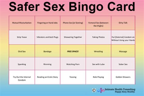 safer sex bingo card › intimate health consulting