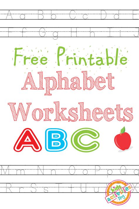 Free Printable Alphabet Worksheets For Toddlers
