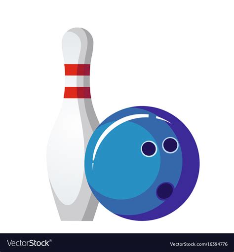 Bowling Ball And Pin Royalty Free Vector Image