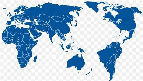 World Map Blue And White