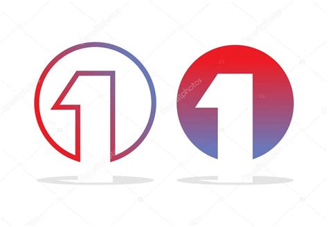 Logotipo Número Uno Figura 1 Emblema De La Empresa Plantilla Diseño 2022