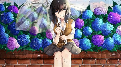 Images Of Anime Girl In Rain Wallpaper Hd
