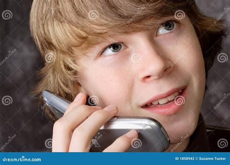 Teen Talking On Cell Phone Stock Photo Image Of Cellphone 1858942