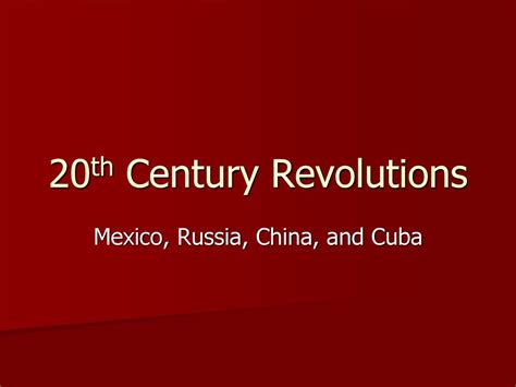 20th Century Revolutions Ppt Download