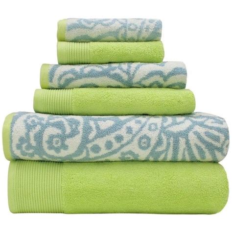 Lavish touch bath towels are a beautiful and carefully crafted product with a lot of attention to details. Amrapur Yarn Dyed Paisley 6-Piece Towel Set - Blue/Lime ...