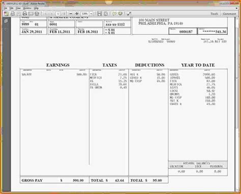 Payroll Pay Stub Template Hq Printable Documents