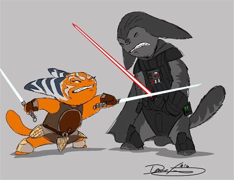 Ashoka And Darth Vader As Loth Cats Star Wars Know Your Meme