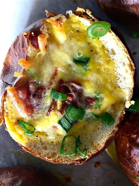 Baked Bacon Egg Pretzel Rolls